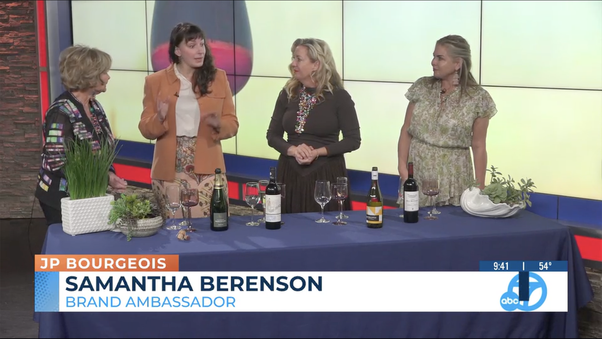 Samanthat Berenson of JP Bourgeous talks Women Winemakers on ABC 7, Suncoast View