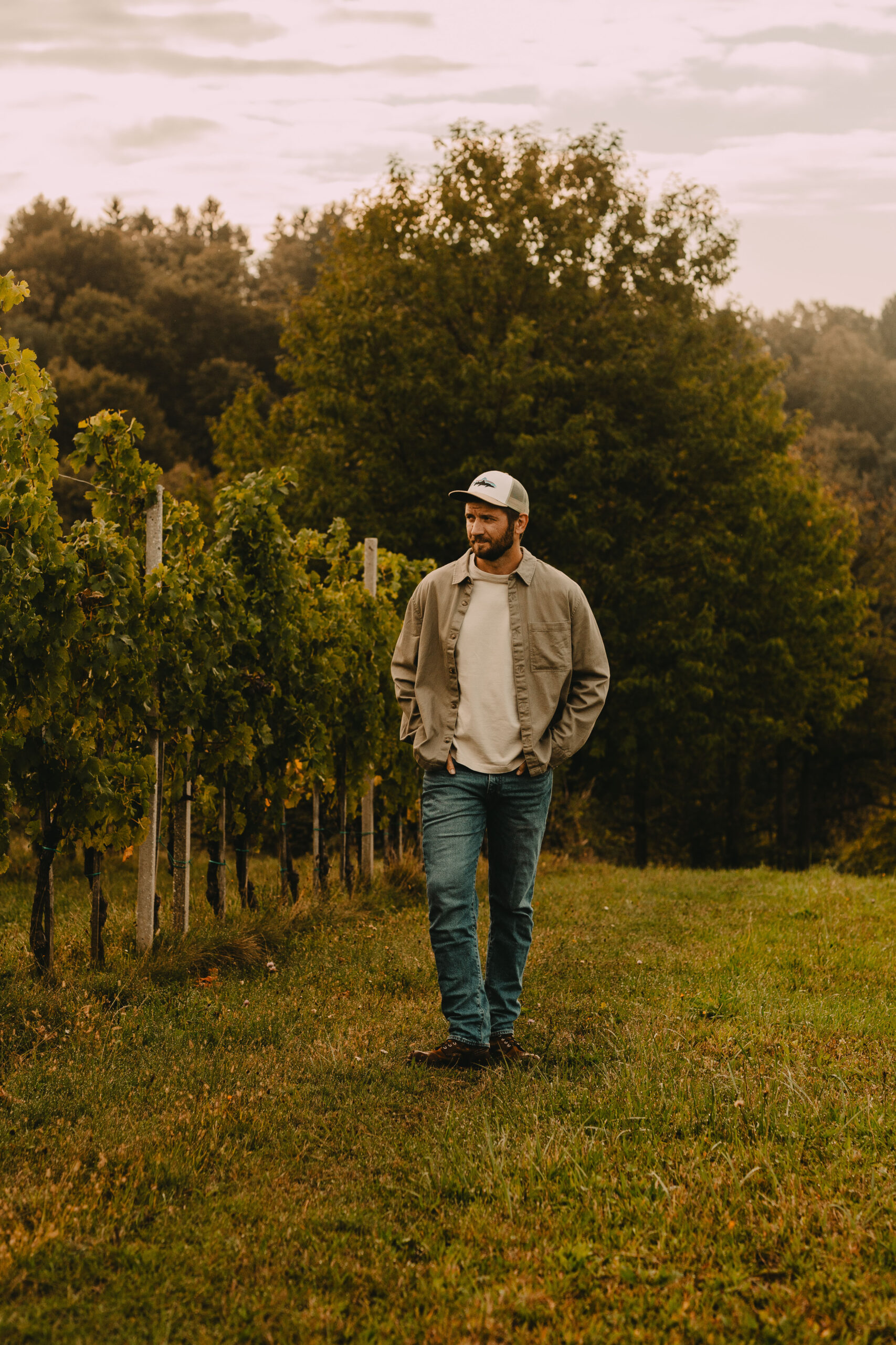 Peter Gönc in the Vineyard